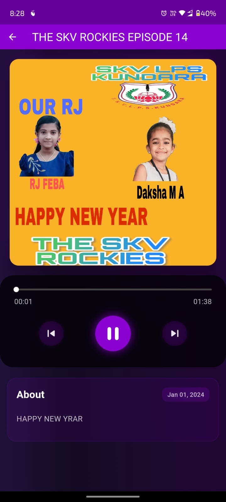School Radio App by Vishnu Prasad KP — app screenshot
